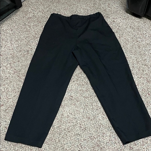 Vintage 90s pleated ultra high waist wide cropped leg Black Pants - Picture 9 of 9